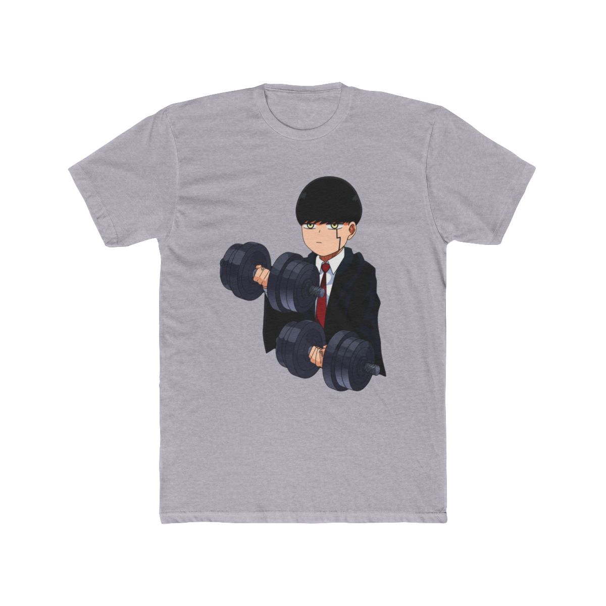 Mash Burnedead - Dumbbell Exercise T Shirt | Mashle: Magic and Muscles - alternate angle 5, merchandise