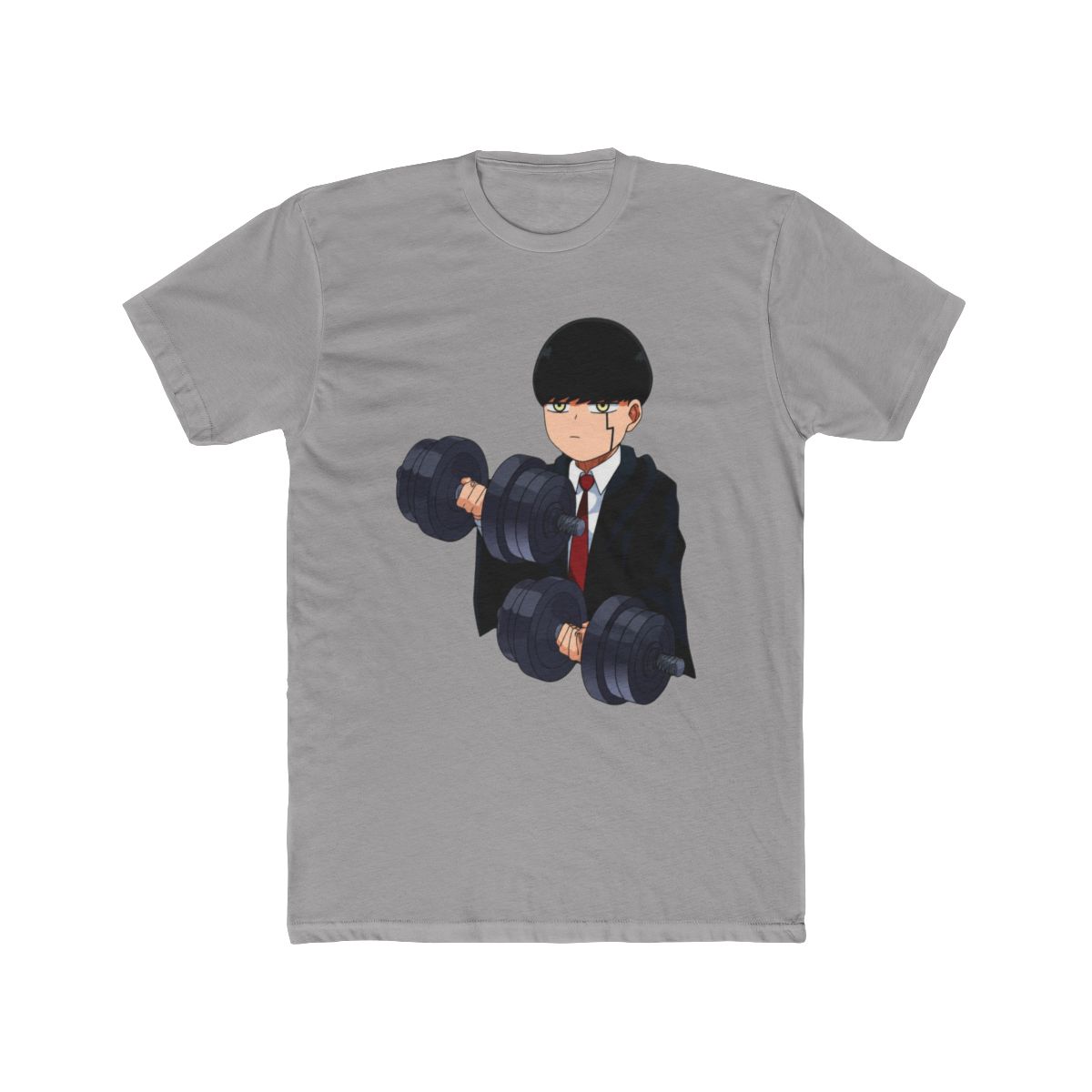Mash Burnedead - Dumbbell Exercise T Shirt | Mashle: Magic and Muscles - alternate angle 2, merchandise